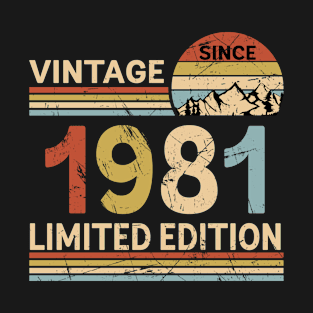 Vintage Since 1981 Limited Edition 42nd Birthday Gift Vintage Men's T-Shirt