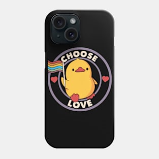 Choose Love Pride Duck by Tobe Fonseca Phone Case