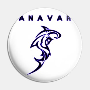 Anavar - Deep Blue Outline Pin