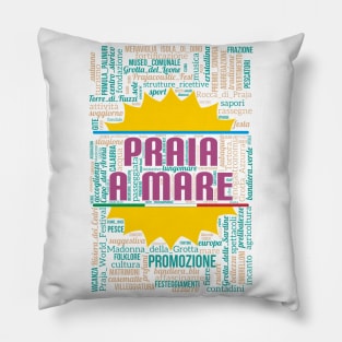 Praia a Mare Wordart Pillow