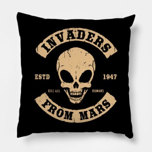 Invaders From Mars Vintage Pillow