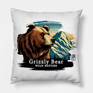 Grizzly Bear - WILD NATURE - GRIZZLY -8 Pillow