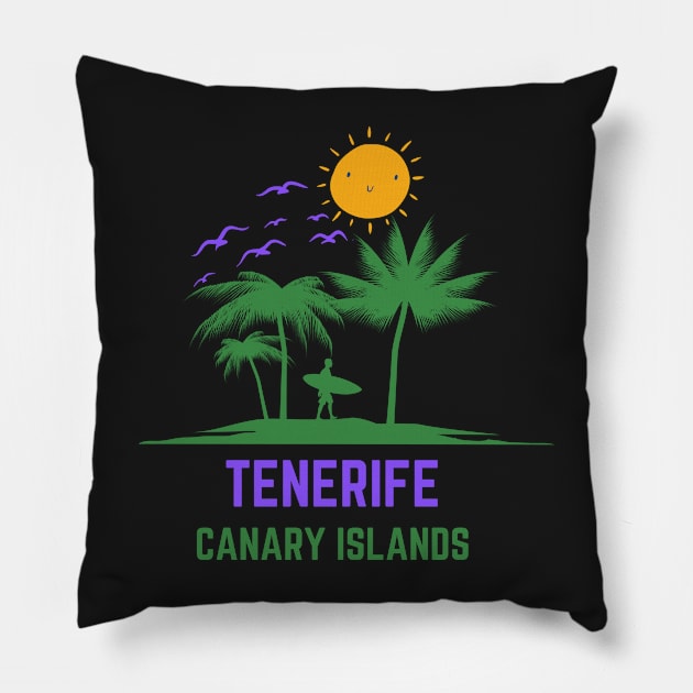 Tenerife Canary Islands Pillow by bougieFire