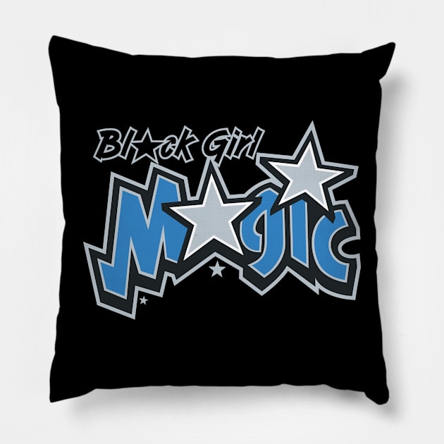 Black Girl Magic Pillow by Midnight Run Studio