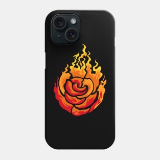 Flame Rose Fire Flower Phone Case