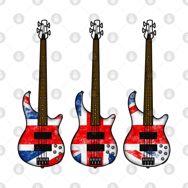 Bass Guitar UK Flag Bassist British Musician by doodlerob