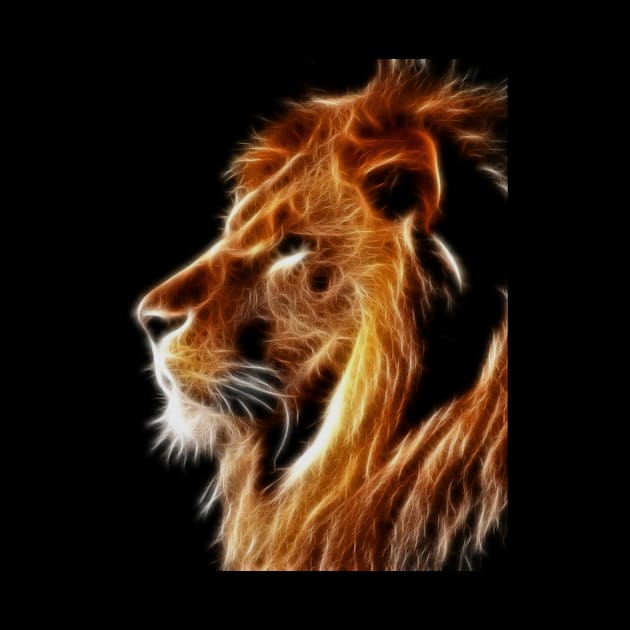 Glowing Lion by milos_creative_art