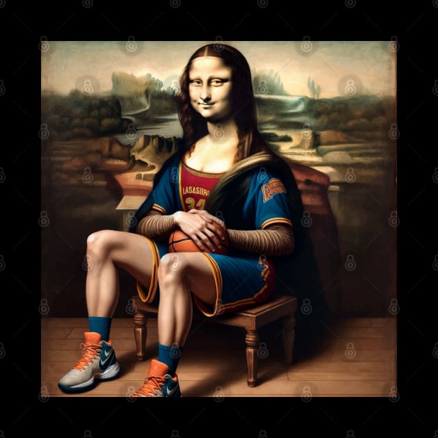 Mona Madness: Mona Lisa's March Basketball Frenzy by Edd Paint Something