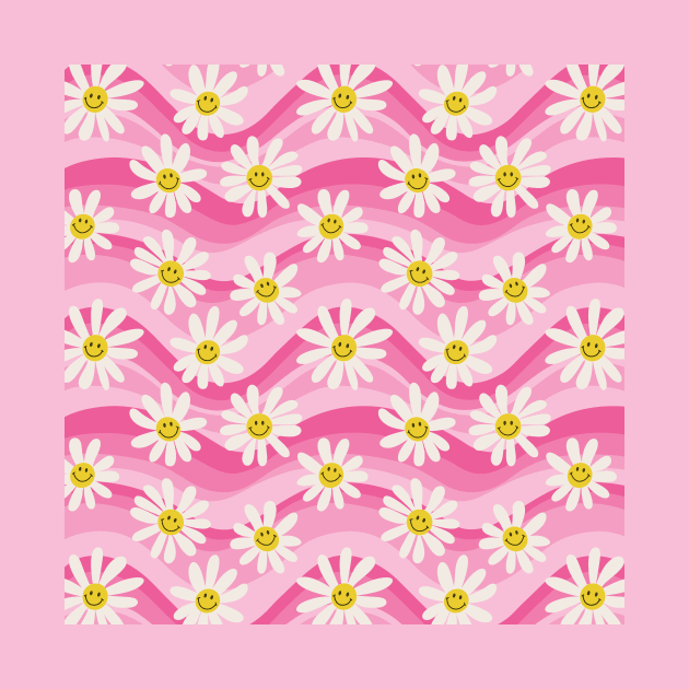 Wavy Daisies - Pink by Ayoub14