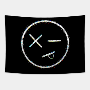 Smiley face funny gamer glitch Tapestry