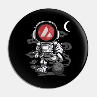 Astronaut Avalanche AVAX Coin To The Moon Crypto Token Cryptocurrency Wallet Birthday Gift For Men Women Kids Pin