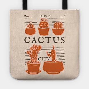 Vintage Cactus Brown Desert Tote