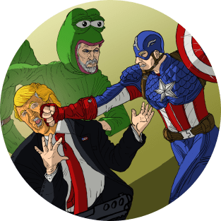 Cap Punching Trump Magnet