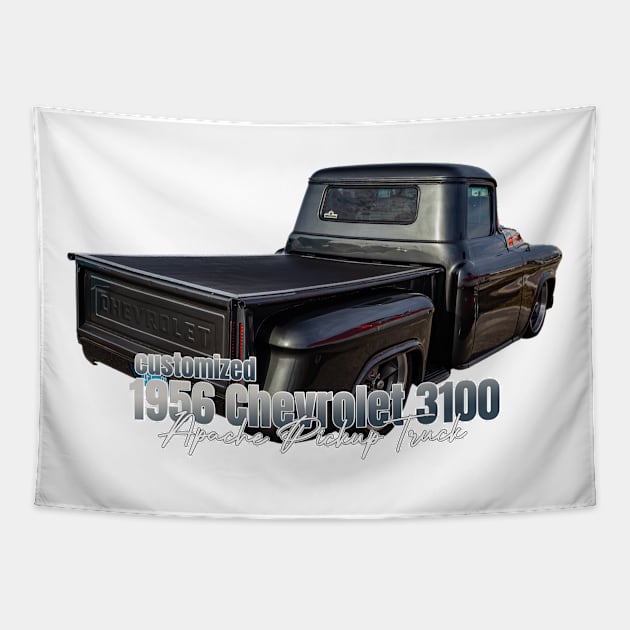 Customized 1956 Chevrolet 3100 Apache Pickup Truck Tapestry by Gestalt Imagery