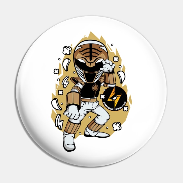 White Ranger Pin by Comic Collectors Guild 