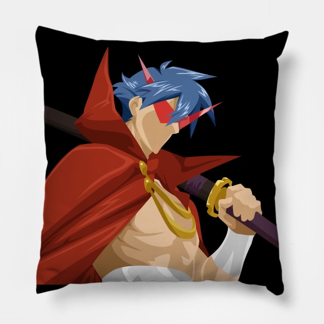 Kamina Gurren Lagann Pillow by Lazareen