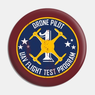 Drone Pilot - UAV Flight Test Program (distressed) Pin