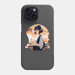 Tea Time Girl T-Shirt Phone Case