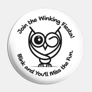 Wink Owl: Blink Twice, and Join the Winking Fiesta! Light Pin