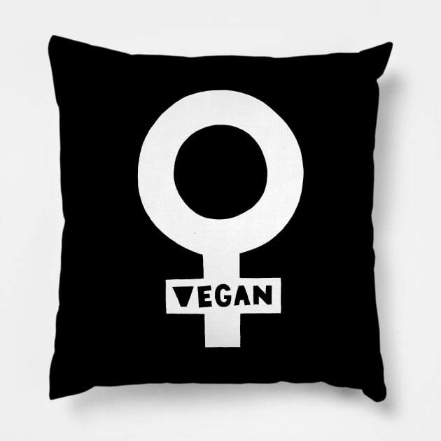 Vegan Feminist Pillow by Josephine Skapare