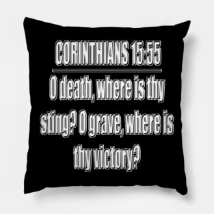 Bible Verse 1 Corinthians 15:55 Pillow