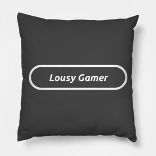 Lousy Gamer Logo Pillow