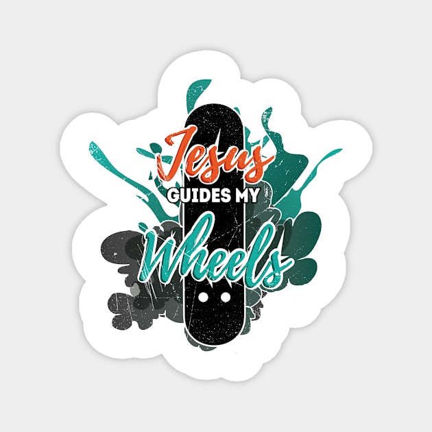 Jesus Guides My Wheels Magnet by bluerockproducts