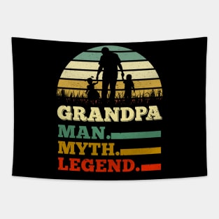 Grandpa Man Myth Legend Father's Day Gifts Tapestry