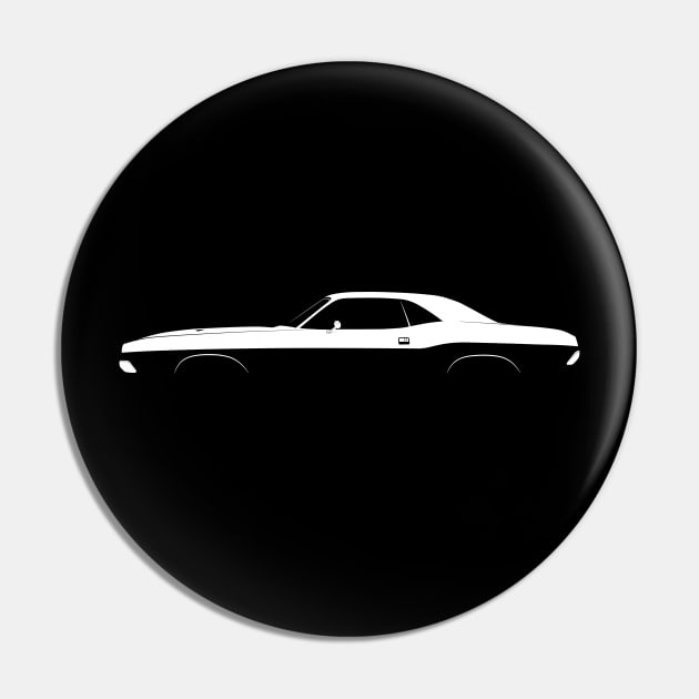 Dodge Challenger R/T Silhouette Pin by Car-Silhouettes