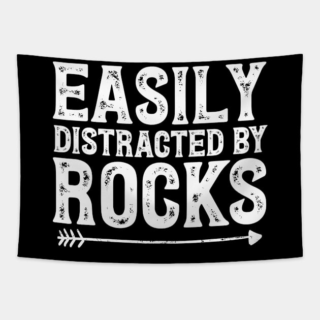 Easily distracted by rocks Tapestry by captainmood