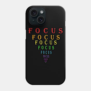 Rainbow Focus Motivation Eye Chart Phone Case