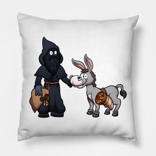 Knecht Ruprecht With Donkey Pillow