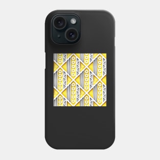 3d Geometric Pattern, Square Motifs Phone Case