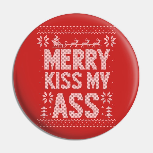 Merry Kiss My Ass Pin by Alisterny