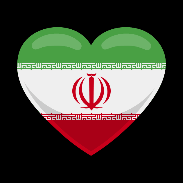 Iran Flag Heart by SunburstGeo