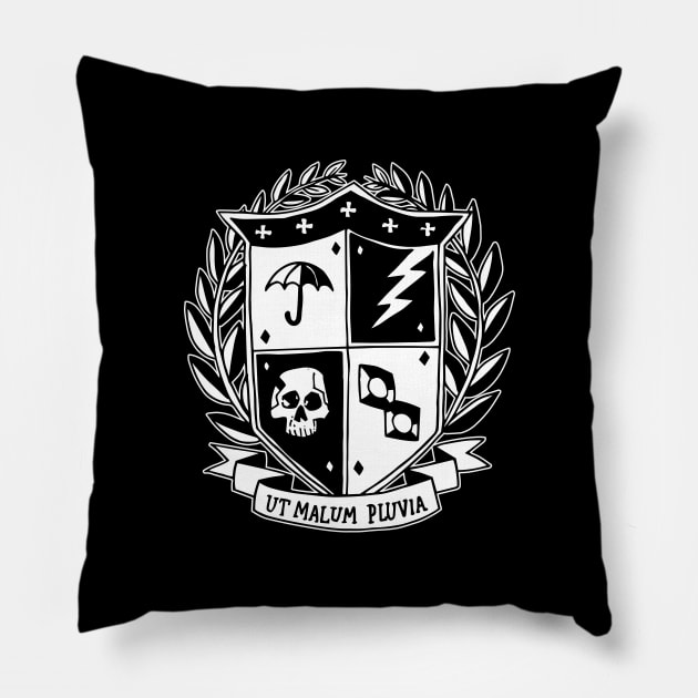 Umbrella Academy - School Crest [Front & Back] Pillow by Dopamine Creative