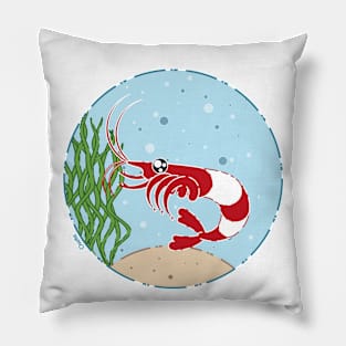 The little red shrimp Pillow