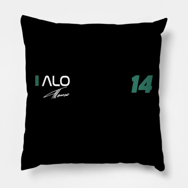 Alonso Two Time World Champion Pillow by F1  Studio7