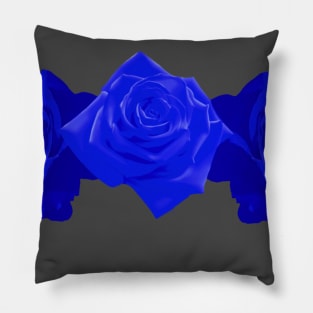 Three Blue Roses Pillow