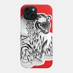 Metal polar bear Phone Case