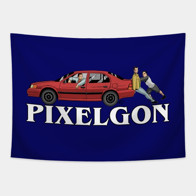 Pixelgon Car Trouble Tapestry by vedderjoshua