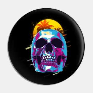 Skull retro80s Pin