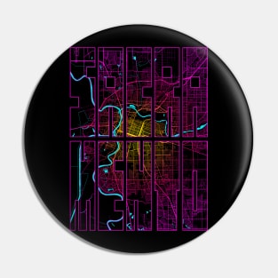 Sacramento, USA City Map Typography - Neon Pin