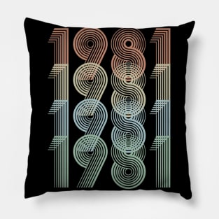 Vintage 1981 39th Birthday Gift Men Women Pillow