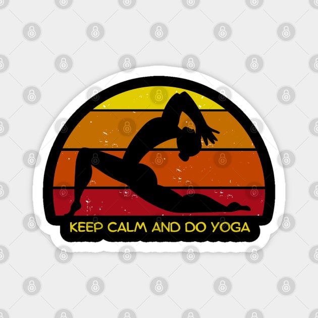 Keep calm and do yoga Magnet by Kuchinska design