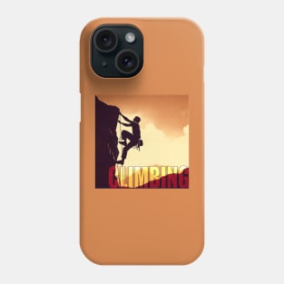 Rock Climbing Silhouette Phone Case