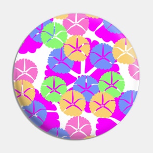 colorful pink green flowers background pattern Pin