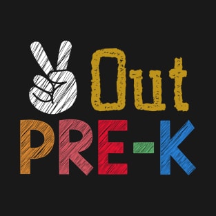 Last Day of School Peace Out PreSchool Pre-K Teacher Kids T-Shirt