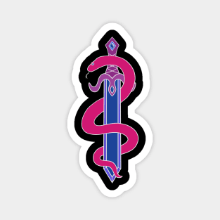 Sword and Snake (Bisexual Colors) Magnet