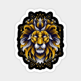 lion golden rainbow Magnet